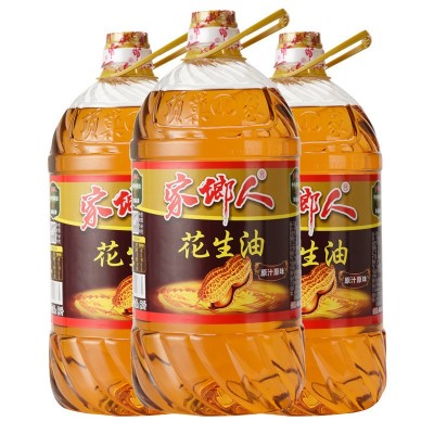 家乡人5升花生油浓香一级压榨食用批发花生粮油桶装食用油 大桶油