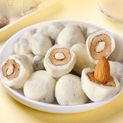 代发网红爆款巴达木奶枣独立小包装 奶枣夹心奶香味休闲零食批发