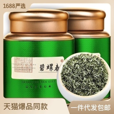 茶叶绿茶碧螺春高山绿茶2023新茶叶浓香型云雾绿茶炒香清香型500g
