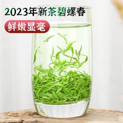 碧螺春绿茶茶 2023新茶明前特级春茶高山云雾毛尖茶散装批发500g