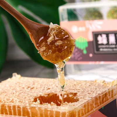 贵丰蜂巢蜜500g长白山蜂蜜批发嚼着吃成熟封盖蜜蜂巢蜜直播代发