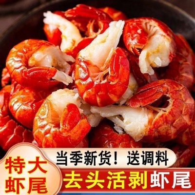 【送调料】大号龙虾尾无冰衣冷冻小龙虾尾鲜活速冻龙虾尾顺丰包邮
