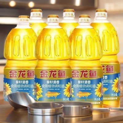 金龙鱼花生型浓香食用植物调和油1.8L瓶食用油家用油小瓶活动礼品