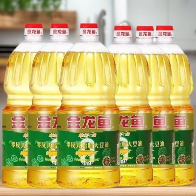 金龙鱼精炼一级大豆油1.8L整箱家用桶装炒菜烹饪食用商超同款批发