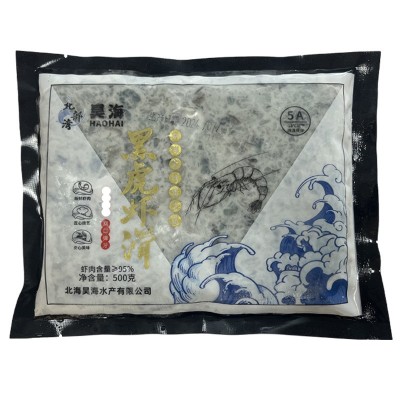 5A级黑虎虾虾滑北部湾虾滑手工500g火锅食材鲜虾纯虾滑95整箱批发