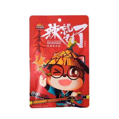 一件代发三只松鼠海带结100g袋装香辣小零食品开袋即食下饭菜包邮