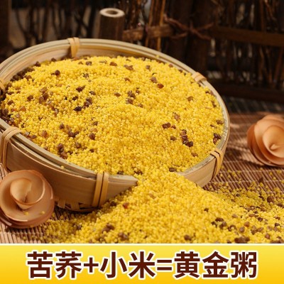 山东混合特产苦荞小米500g新米农家自产粗粮黄粘糯真空五谷杂粮