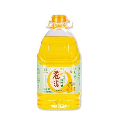 苍茫谣芥花油4L压榨一级菜籽油绿色食用油家用团购高烟点低芥酸