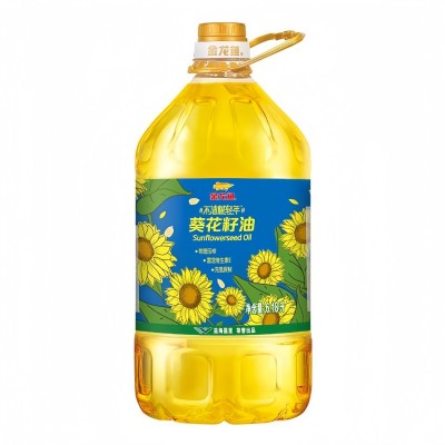 金龙鱼葵花籽油6.18L大桶装物理压榨食用油家庭植物油批发包邮