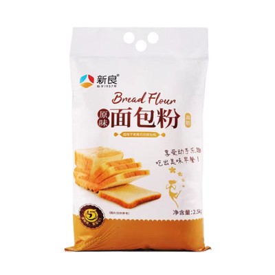 新良原味面包粉2.5kg装高筋面粉麦香浓郁家用烘焙
